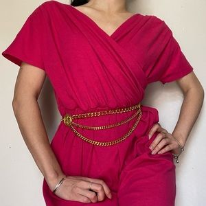Vintage Hot Pink Jumpsuit